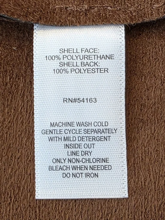 Marc New York By Andrew Marc Brown Faux Leather Vest Size M - Picture 10 of 11